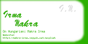 irma makra business card